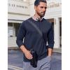 imageCOOFANDY Long Sleeve Shirts for Men Moisture Wicking Activewear TShirts Sun Protection Shirts3 Pack Black  Dark Grey  Navy Blue