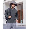 imageCOOFANDY Long Sleeve Shirts for Men Moisture Wicking Activewear TShirts Sun Protection Shirts3 Pack Black  Dark Grey  Wine Red
