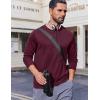 imageCOOFANDY Long Sleeve Shirts for Men Moisture Wicking Activewear TShirts Sun Protection Shirts3 Pack Black  Dark Grey  Wine Red