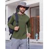 imageCOOFANDY Long Sleeve Shirts for Men Moisture Wicking Activewear TShirts Sun Protection ShirtsArmy Green