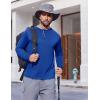 imageCOOFANDY Long Sleeve Shirts for Men Moisture Wicking Activewear TShirts Sun Protection ShirtsDark Blue