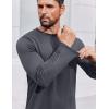 imageCOOFANDY Long Sleeve Shirts for Men Moisture Wicking Activewear TShirts Sun Protection ShirtsDark Grey