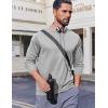 imageCOOFANDY Long Sleeve Shirts for Men Moisture Wicking Activewear TShirts Sun Protection ShirtsLight Grey