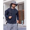 imageCOOFANDY Long Sleeve Shirts for Men Moisture Wicking Activewear TShirts Sun Protection ShirtsNavy Blue