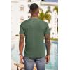 imageCOOFANDY Men Casual Shirt Short Sleeve Summer Basic T Shirt Pocket Soild Tee TopArmy Green
