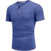 imageCOOFANDY Men Casual Shirt Short Sleeve Summer Basic T Shirt Pocket Soild Tee TopAzure Blue