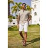 imageCOOFANDY Men Casual Shirt Short Sleeve Summer Basic T Shirt Pocket Soild Tee TopCoffee