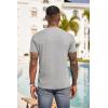 imageCOOFANDY Men Casual Shirt Short Sleeve Summer Basic T Shirt Pocket Soild Tee TopLight Gray