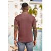 imageCOOFANDY Men Casual Shirt Short Sleeve Summer Basic T Shirt Pocket Soild Tee TopRed