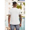 imageCOOFANDY Men Casual Shirt Short Sleeve Summer Basic T Shirt Pocket Soild Tee TopWhite