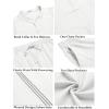 imageCOOFANDY Mens 2 Piece Cotton Sets Casual Long Sleeve Cuban Henley Shirt and Loose Pants Set Beach Vacation OutfitsAll White