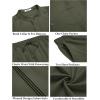 imageCOOFANDY Mens 2 Piece Cotton Sets Casual Long Sleeve Cuban Henley Shirt and Loose Pants Set Beach Vacation OutfitsArmy Green