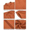 imageCOOFANDY Mens 2 Piece Cotton Sets Casual Long Sleeve Cuban Henley Shirt and Loose Pants Set Beach Vacation OutfitsCaramel