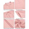 imageCOOFANDY Mens 2 Piece Cotton Sets Casual Long Sleeve Cuban Henley Shirt and Loose Pants Set Beach Vacation OutfitsPink