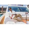 imageCOOFANDY Mens 2 Piece Cotton Sets Casual Long Sleeve Cuban Henley Shirt and Loose Pants Set Beach Vacation OutfitsWhite Shirt Khaki Pants