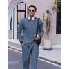 imageCOOFANDY Mens 2 Piece Tracksuit Set Polo Athletic Sweatsuit Quarter Zip Jogging Long Sleeve Casual Sports OutfitsNavy Blue Jacquard
