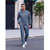 imageCOOFANDY Mens 2 Piece Tracksuit Set Polo Athletic Sweatsuit Quarter Zip Jogging Long Sleeve Casual Sports OutfitsNavy Blue Jacquard