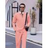 imageCOOFANDY Mens 2 Piece Tracksuit Set Polo Athletic Sweatsuit Quarter Zip Jogging Long Sleeve Casual Sports OutfitsPink