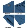 imageCOOFANDY Mens 2 Pieces Linen Set Henley Shirt Short Sleeve and Harem Capri Pants Wide Leg Baggy Beach Yoga Trousers OutfitsDenim Blue