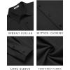 imageCOOFANDY Mens Casual Button Down Shirt Long Sleeve Untucked Shirt Wrinkle Free Denim Dress ShirtBlack