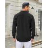 imageCOOFANDY Mens Casual Button Down Shirt Long Sleeve Untucked Shirt Wrinkle Free Denim Dress ShirtBlack