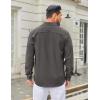 imageCOOFANDY Mens Casual Button Down Shirt Long Sleeve Untucked Shirt Wrinkle Free Denim Dress ShirtDark Grey