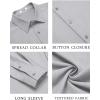 imageCOOFANDY Mens Casual Button Down Shirt Long Sleeve Untucked Shirt Wrinkle Free Denim Dress ShirtLight Grey