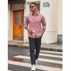 imageCOOFANDY Mens Casual Button Down Shirt Long Sleeve Untucked Shirt Wrinkle Free Denim Dress ShirtPurple Red