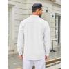 imageCOOFANDY Mens Casual Button Down Shirt Long Sleeve Untucked Shirt Wrinkle Free Denim Dress ShirtWhite