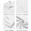 imageCOOFANDY Mens Casual Button Down Shirt Long Sleeve Untucked Shirt Wrinkle Free Denim Dress ShirtWhite