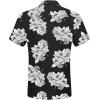 imageCOOFANDY Mens Casual Button Down Shirts Short Sleeve Textured Summer Beach Shirt with PocketBlackwhite Floral