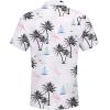 imageCOOFANDY Mens Casual Button Down Shirts Short Sleeve Textured Summer Beach Shirt with PocketLight Blueisland