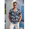 imageCOOFANDY Mens Casual Button Down Shirts Short Sleeve Textured Summer Beach Shirt with PocketNavyred Floral