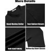 imageCOOFANDY Mens Casual Henley Shirt Short Sleeve Band Collar Shirt Summer Beach Hippie Vacation T Shirt with ButtonBlack