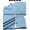 imageCOOFANDY Mens Casual Henley Shirt Short Sleeve Band Collar Shirt Summer Beach Hippie Vacation T Shirt with ButtonBlue