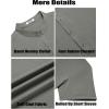 imageCOOFANDY Mens Casual Henley Shirt Short Sleeve Band Collar Shirt Summer Beach Hippie Vacation T Shirt with ButtonDark Grey