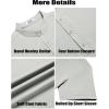 imageCOOFANDY Mens Casual Henley Shirt Short Sleeve Band Collar Shirt Summer Beach Hippie Vacation T Shirt with ButtonLight Grey