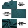 imageCOOFANDY Mens Casual Henley Tee Shirt Band Collar Short Sleeve Summer Beach Hippie T ShirtsBlue Green
