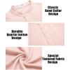 imageCOOFANDY Mens Casual Henley Tee Shirt Band Collar Short Sleeve Summer Beach Hippie T ShirtsDark Pink
