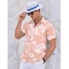 imageCOOFANDY Mens Casual Shirts Short Sleeve Button Down Shirts Fashion Textured Summer Beach ShirtPink White Floral