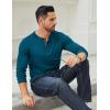 imageCOOFANDY Mens Cotton Henley Shirts Long Sleeve TShirts Casual Pullover Shirt Soft Stretch Basic Tees Fall TopsBlue