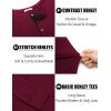 imageCOOFANDY Mens Cotton Henley Shirts Long Sleeve TShirts Casual Pullover Shirt Soft Stretch Basic Tees Fall TopsDark Red