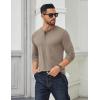 imageCOOFANDY Mens Cotton Henley Shirts Long Sleeve TShirts Casual Pullover Shirt Soft Stretch Basic Tees Fall TopsKhaki