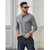 imageCOOFANDY Mens Cotton Henley Shirts Long Sleeve TShirts Casual Pullover Shirt Soft Stretch Basic Tees Fall TopsLight Grey