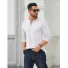 imageCOOFANDY Mens Cotton Henley Shirts Long Sleeve TShirts Casual Pullover Shirt Soft Stretch Basic Tees Fall TopsWhite