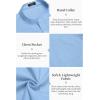 imageCOOFANDY Mens Cotton Linen Henley Shirt Short Sleeve Hippie Casual Beach TShirts with PocketBlue