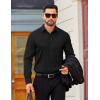 imageCOOFANDY Mens Dress Shirts Long Sleeve Business Casual Button Down Shirts Regular Fit Formal ShirtsBlack