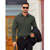 imageCOOFANDY Mens Dress Shirts Long Sleeve Business Casual Button Down Shirts Regular Fit Formal ShirtsDark Army Green