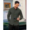 imageCOOFANDY Mens Dress Shirts Long Sleeve Business Casual Button Down Shirts Regular Fit Formal ShirtsDark Army Green