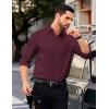 imageCOOFANDY Mens Dress Shirts Long Sleeve Business Casual Button Down Shirts Regular Fit Formal ShirtsDate Red